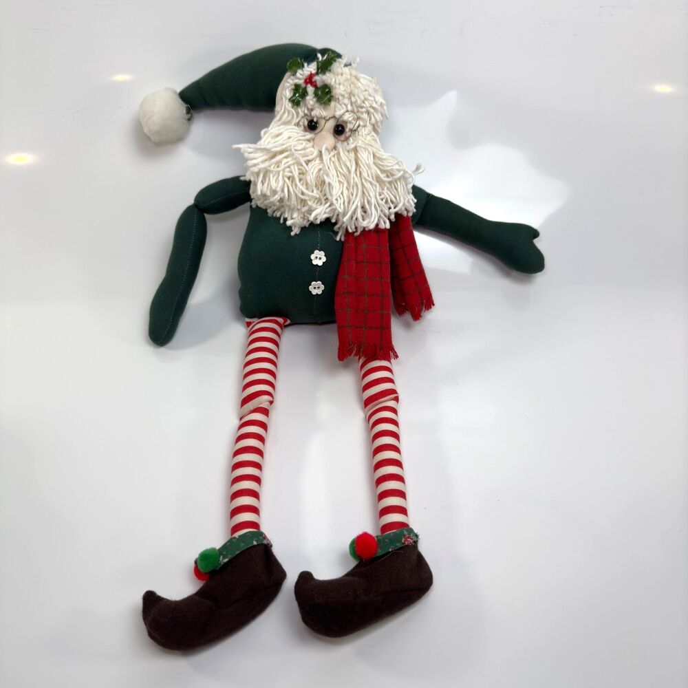 Christmas Santa Claus Plush Big Tall Vintage Decorative 23" Cute Posable XMAS